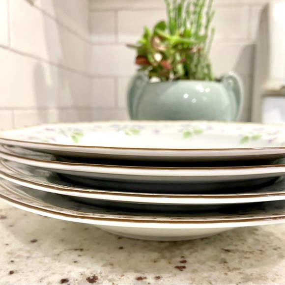 Dinner Set Gracious Soup Bowl Violeta Y0005 Set 4 Christopher Stuart Floral - Picture 6 of 8